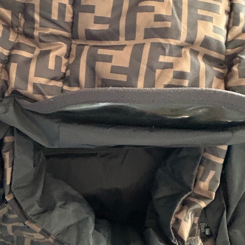 Fendi Women's Black and Brown Monogram Puffer Jacket - Picture 3 of 8
